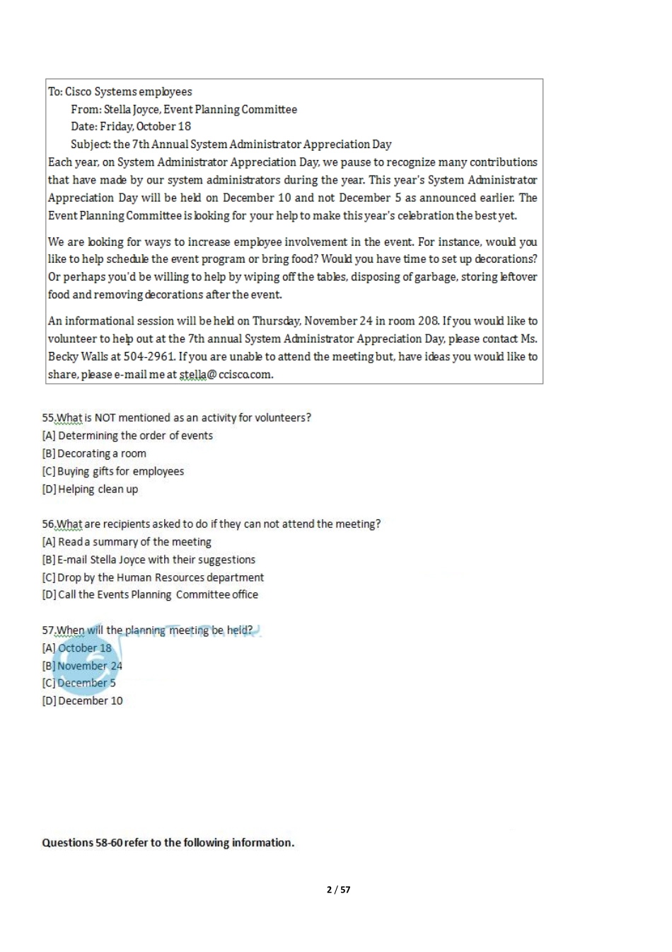 练习-托业真题7 练习模拟题+答案解析3套.pdf_第2页