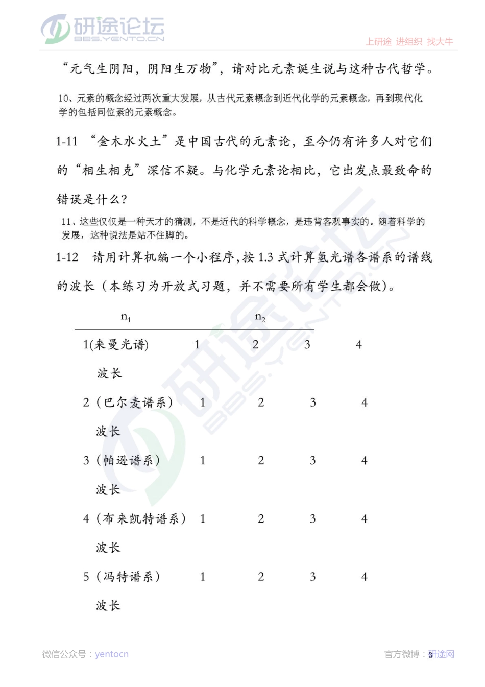 考研《无机化学》（第四版）习题及参考答案©研途网 YenTo.cn 整理 ✚关注公众号(yentocn)资料多又好 更新早知道.pdf_第3页