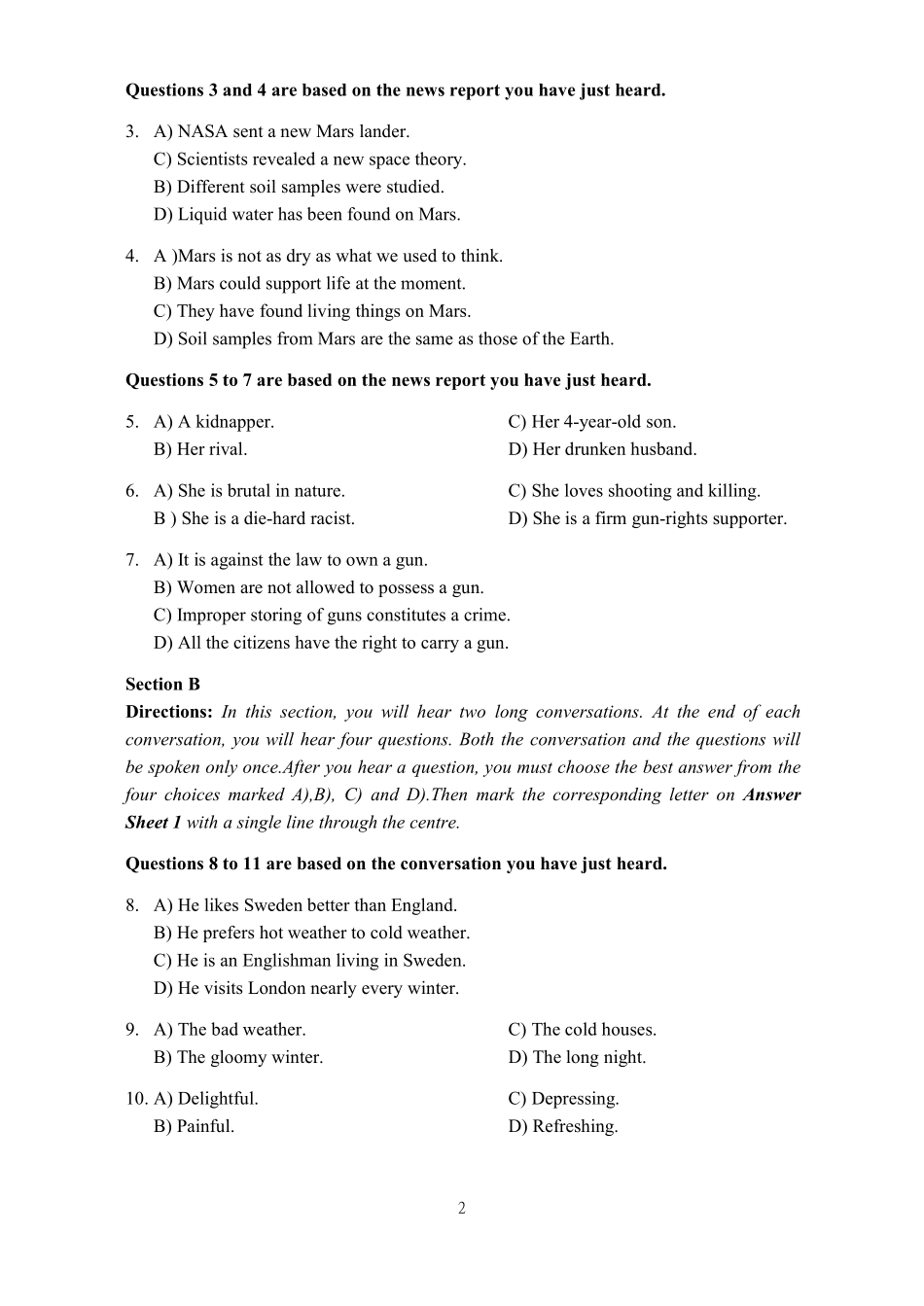 2015年06月四级真题第3套【可复制可搜索】.pdf_第2页