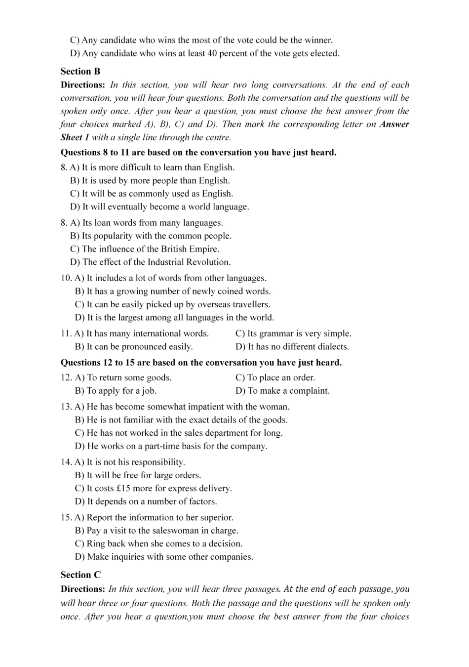 2015年12月四级真题第2套【可复制可搜索】.pdf_第2页