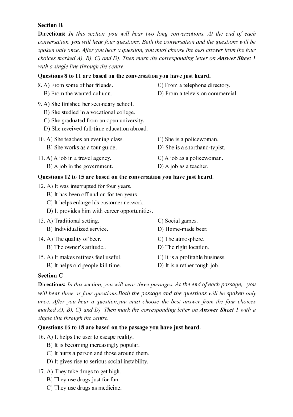 2015年12月四级真题第1套【可复制可搜索】.pdf_第2页