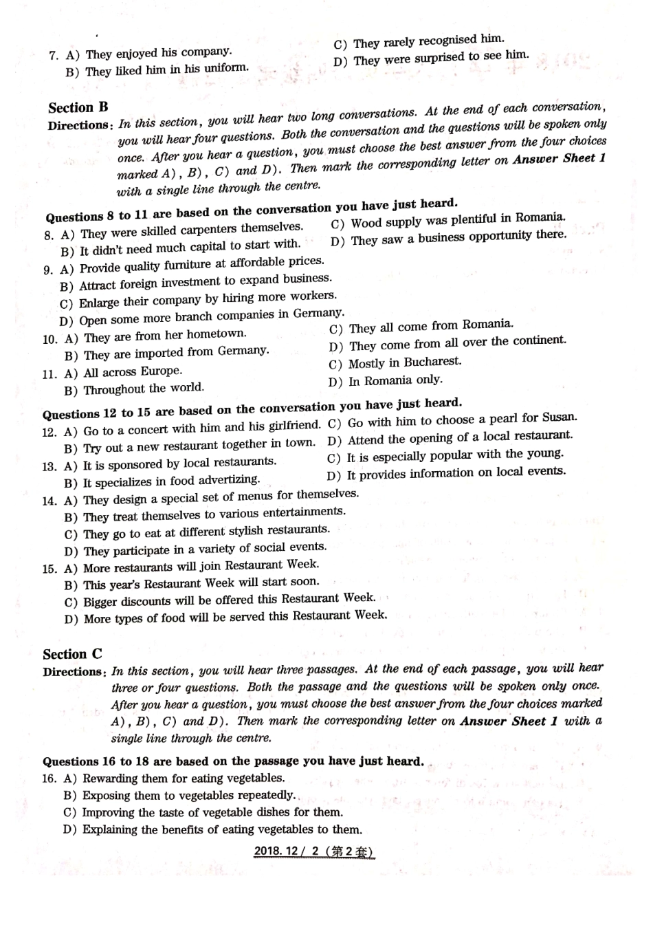 2018年12月四级真题第二套(1).pdf_第2页