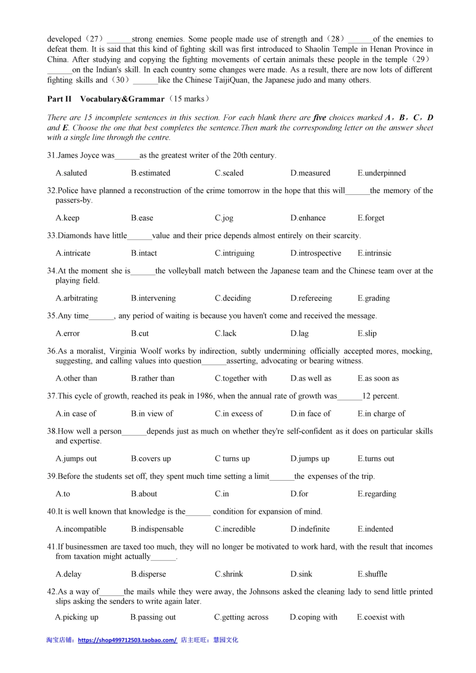 2019全国大学生英语竞赛B类初赛真题.pdf_第3页