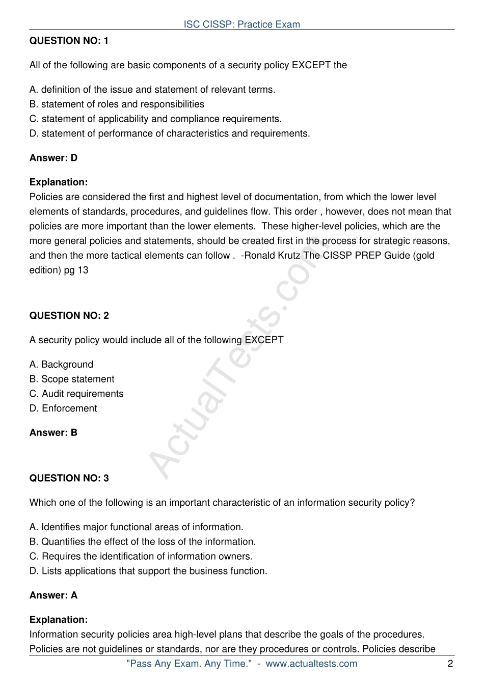 CISSP Actual Test 2011-01-05(Brain Dump).pdf_第2页