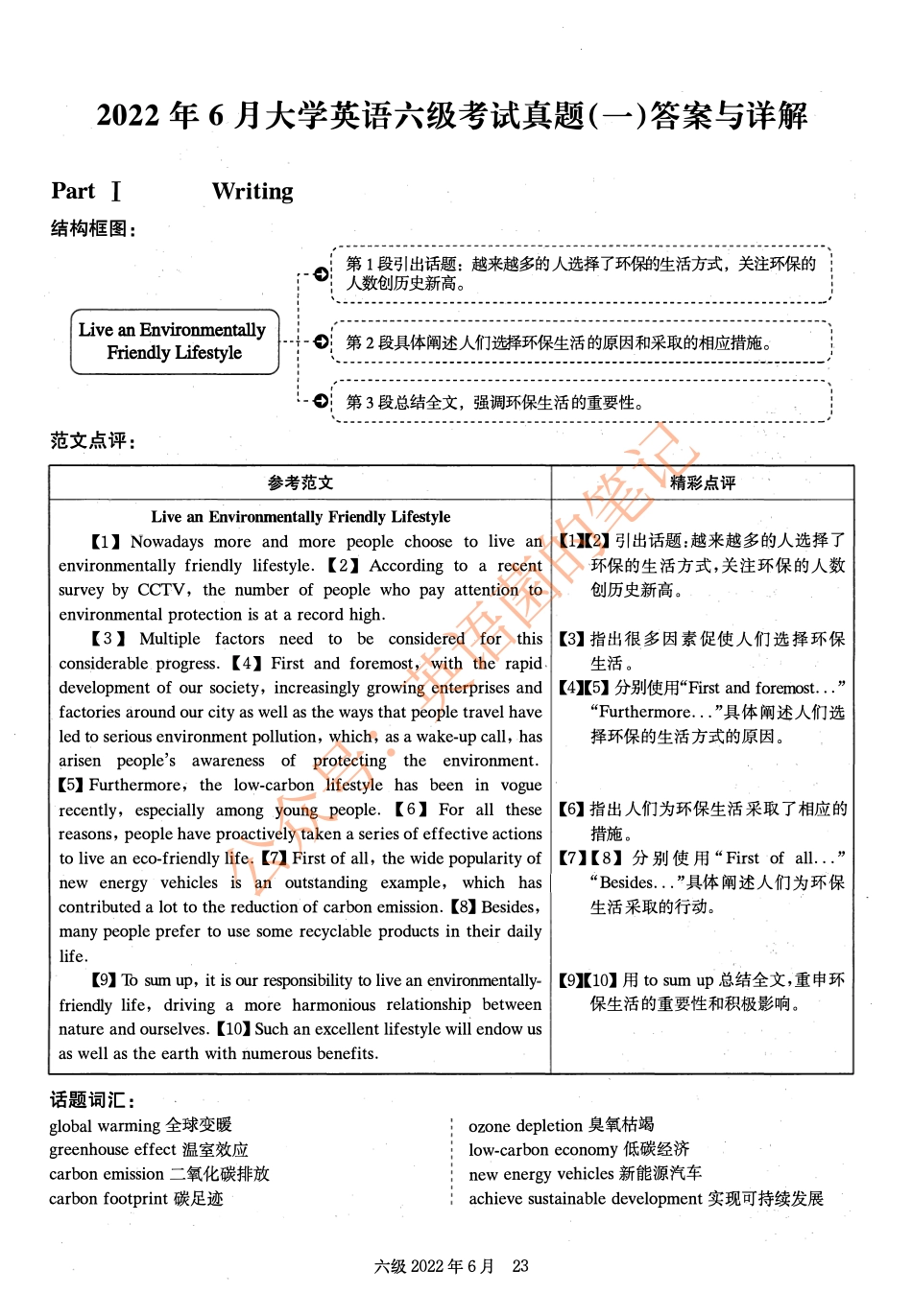 2022.06英语六级真题解析第1套 .pdf_第1页