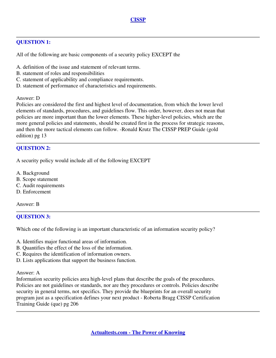 actualtests isc cissp exam qna 2006-11-15.pdf_第2页