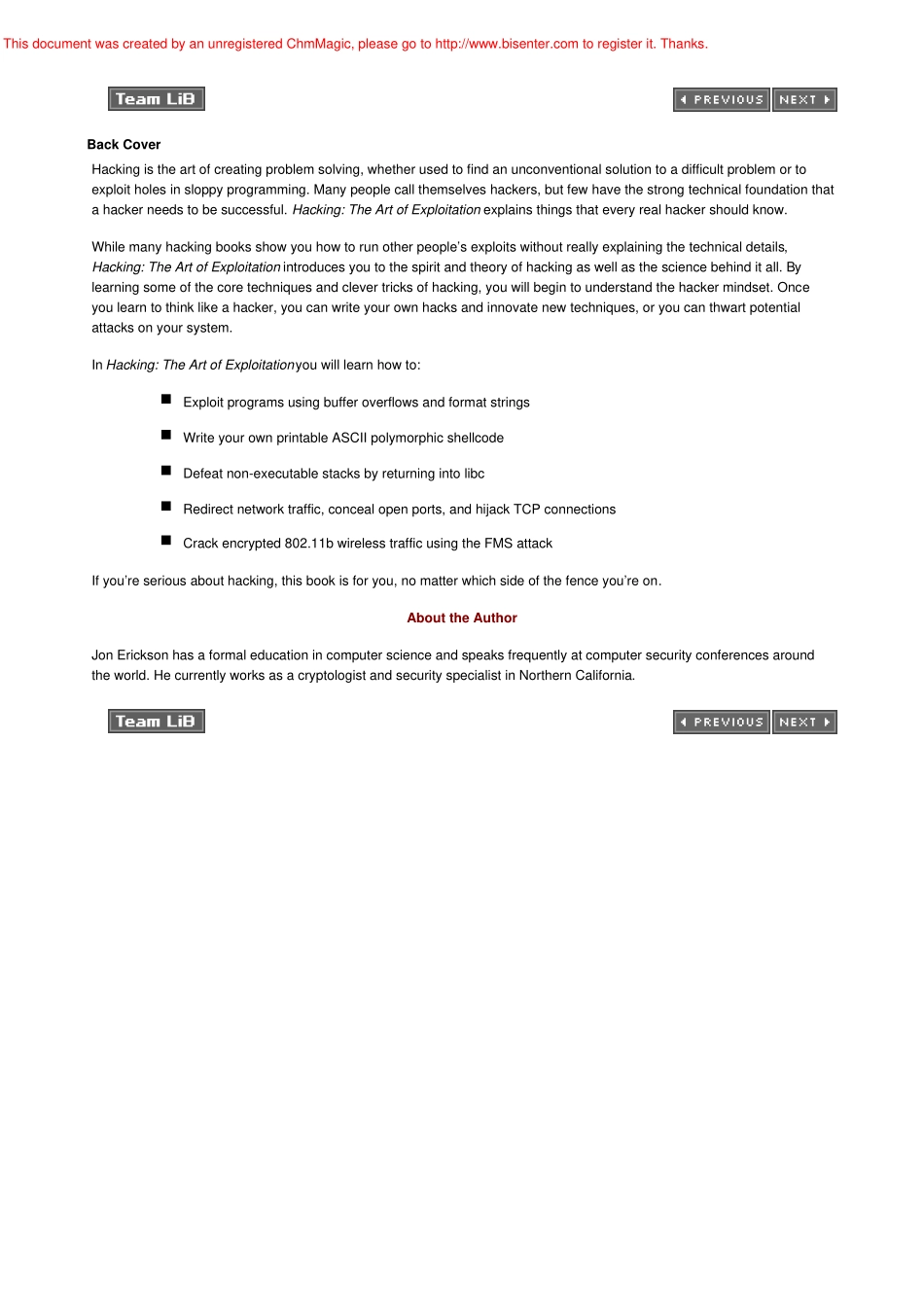 Erickson,_Jon_-_Hacking_-_The_Art_Of_Exploitation.pdf_第2页