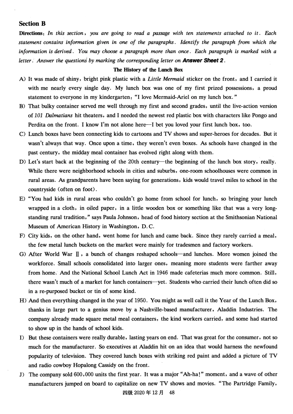 2020年12月四级真题第3套【可复制可划线查词】.pdf_第2页