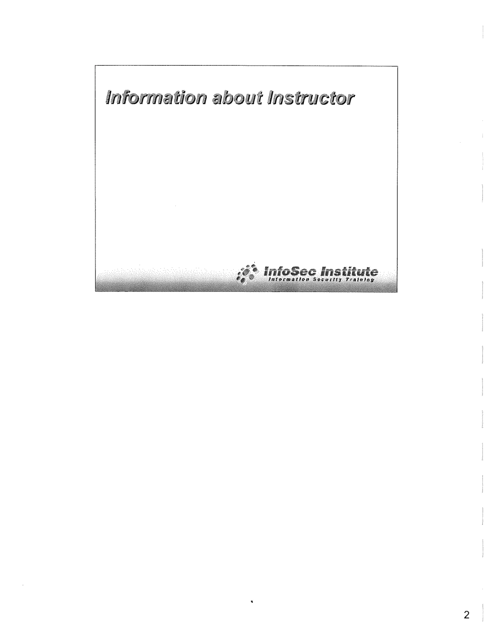 InfoSec Institute - CISSP Boot Camp Lectures and Notes（520页重点提要课件）.pdf_第2页