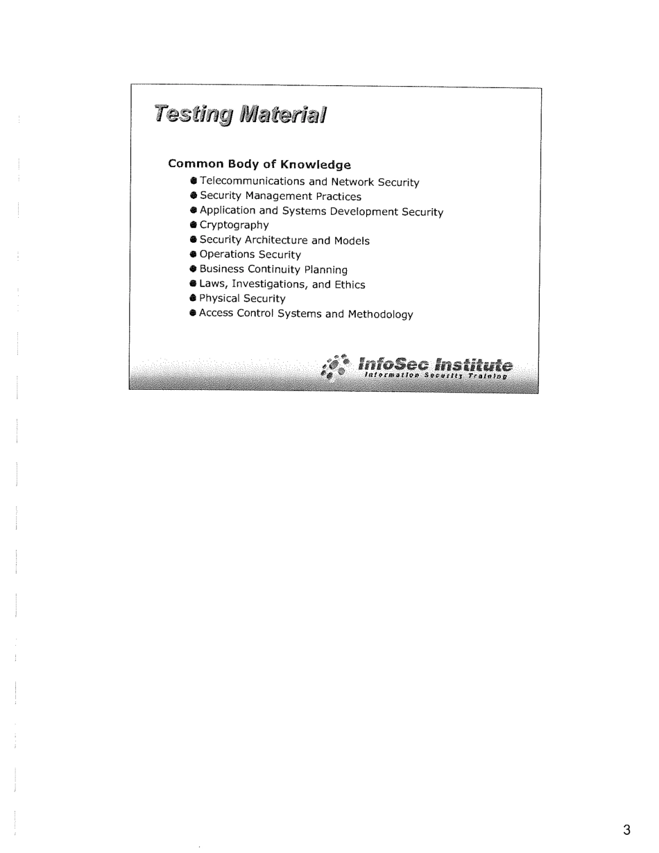 InfoSec Institute - CISSP Boot Camp Lectures and Notes（520页重点提要课件）.pdf_第3页