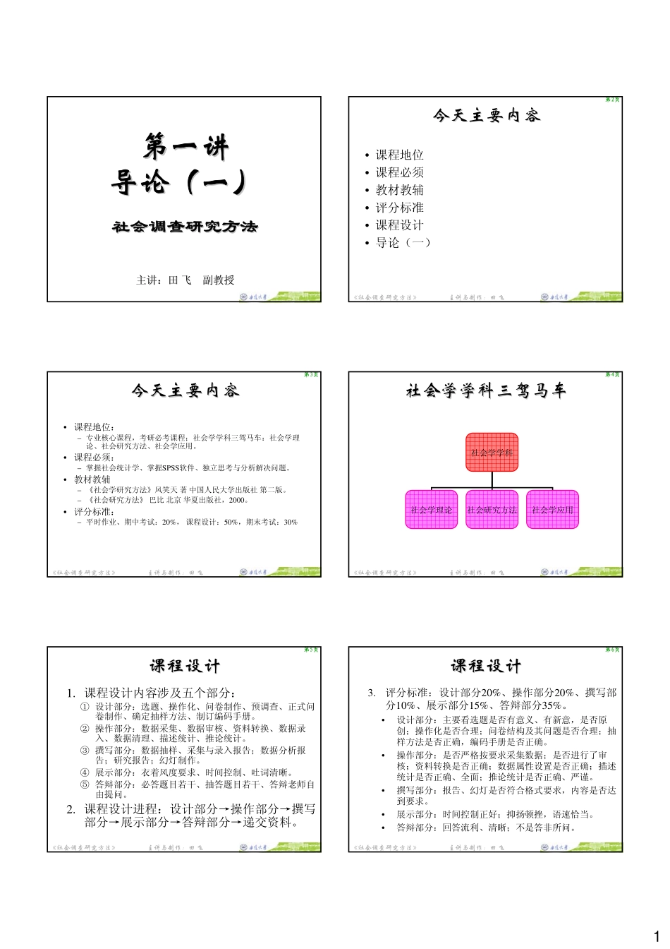 社会学研究方法 风笑天名师PPT课件.pdf_第1页