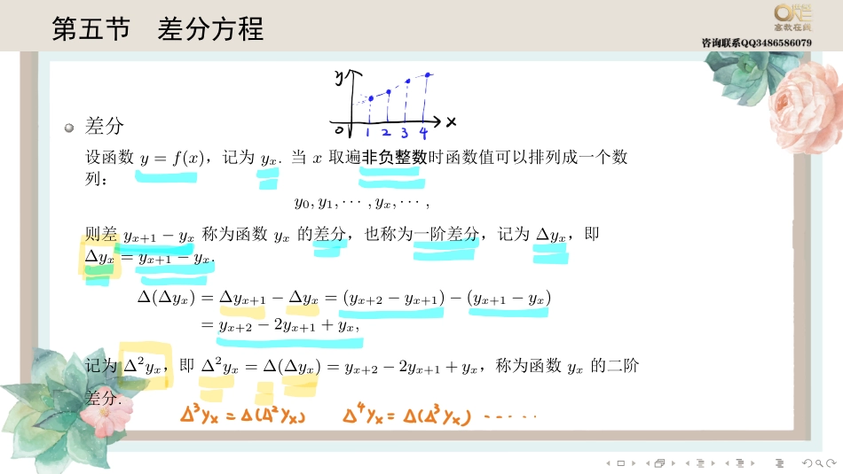 基础班6-5差分方程（数三）（【公众号：最新考研资料】免费分享）.pdf_第1页