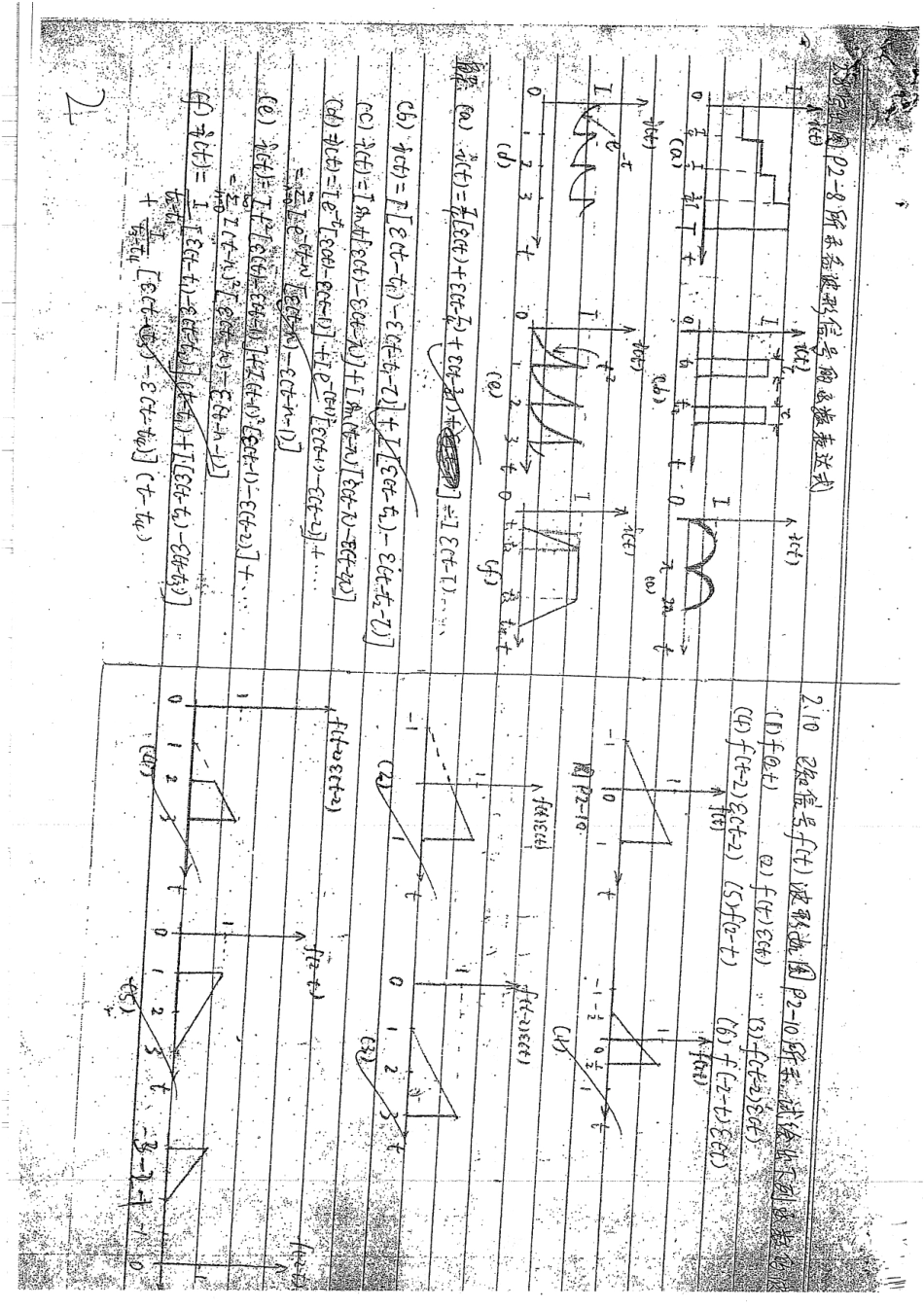 信号与系统习题集有答案手写版模糊但可看清42.pdf_第2页