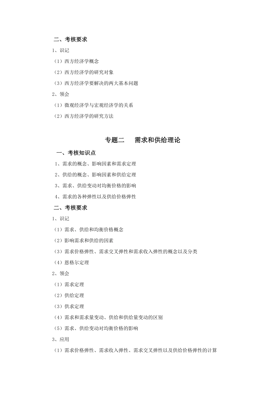 2019年专插本-经济学《微观经济学》考试大纲.pdf_第2页