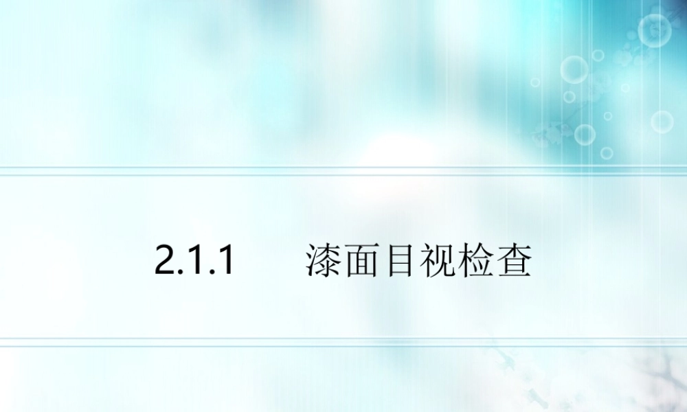 (3.1.4.2)--2.1.1漆面目视检查(1).ppt