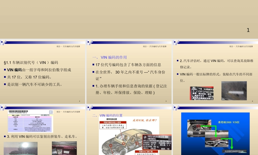 (2.2.3)--项目一汽车编码与汽车铭牌(1).ppt