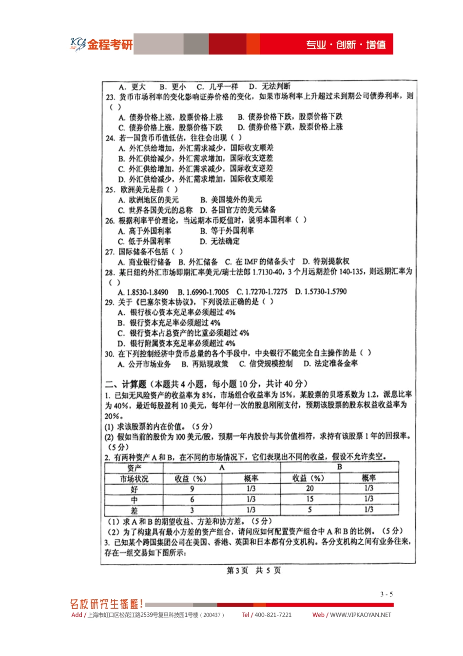 2012年中山大学金融硕士专业课431金融学综合考试真题.pdf_第3页