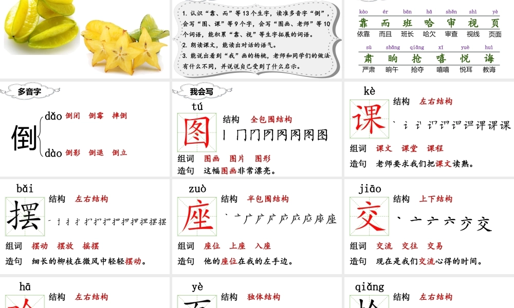 （课堂教学课件）13 画杨桃.ppt
