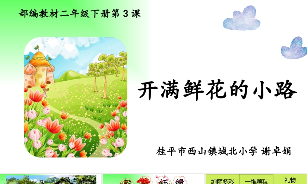 《3 开满鲜花的小路 》 第3套（省一等奖）优质课.pptx