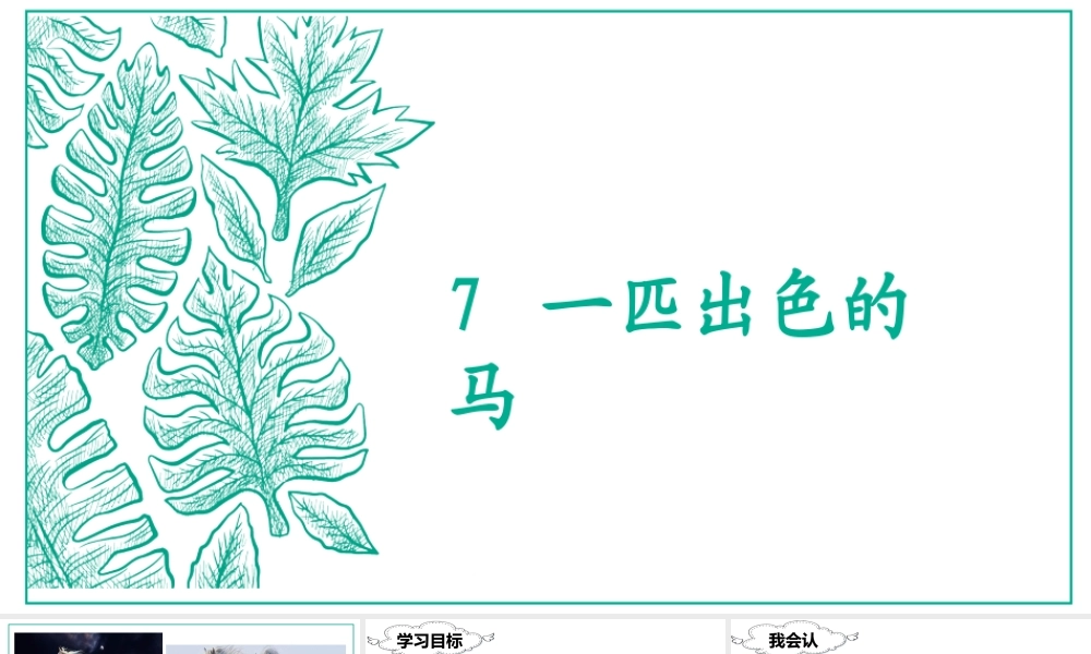 （课堂教学课件）7 一匹出色的马.ppt