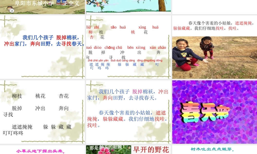 《2 找春天 》 第7套（省一等奖）优质课.ppt