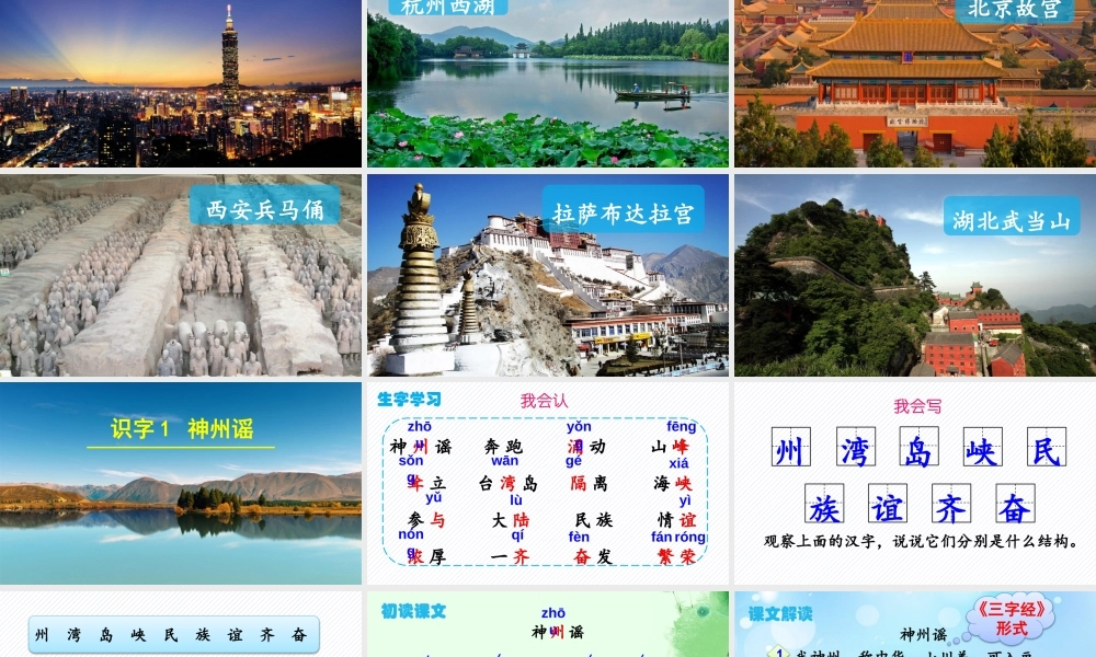 《1 神州谣 》 第10套（省一等奖）优质课.pptx