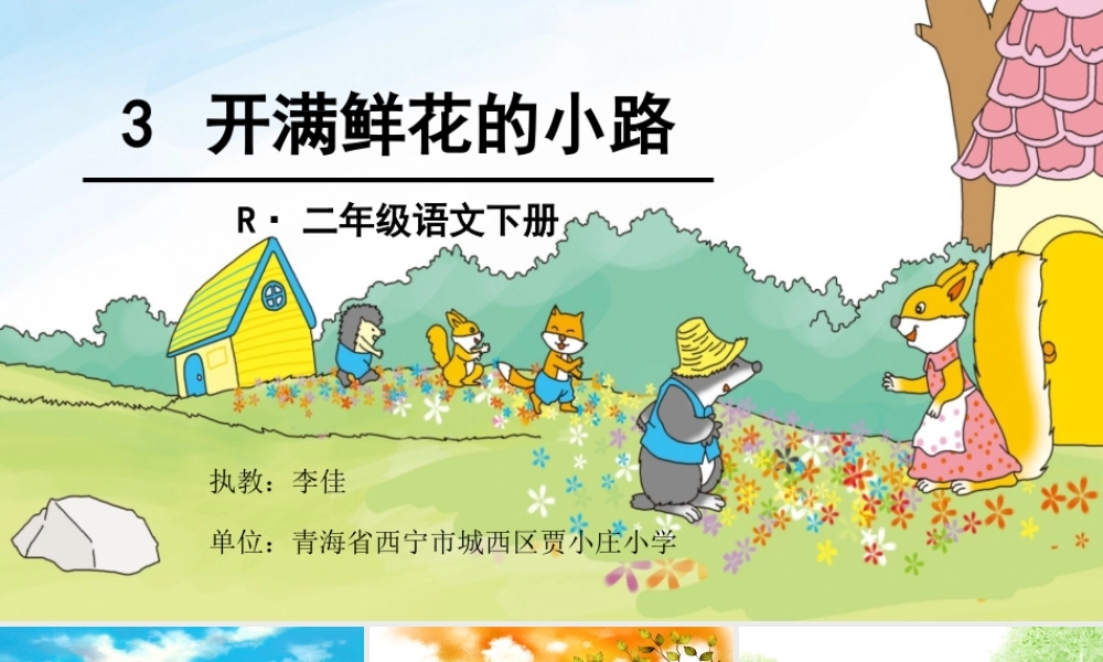 《3 开满鲜花的小路 》 第7套（省一等奖）优质课.ppt