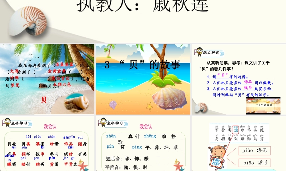 《3 “贝”的故事 》 第8套（省一等奖）优质课.pptx