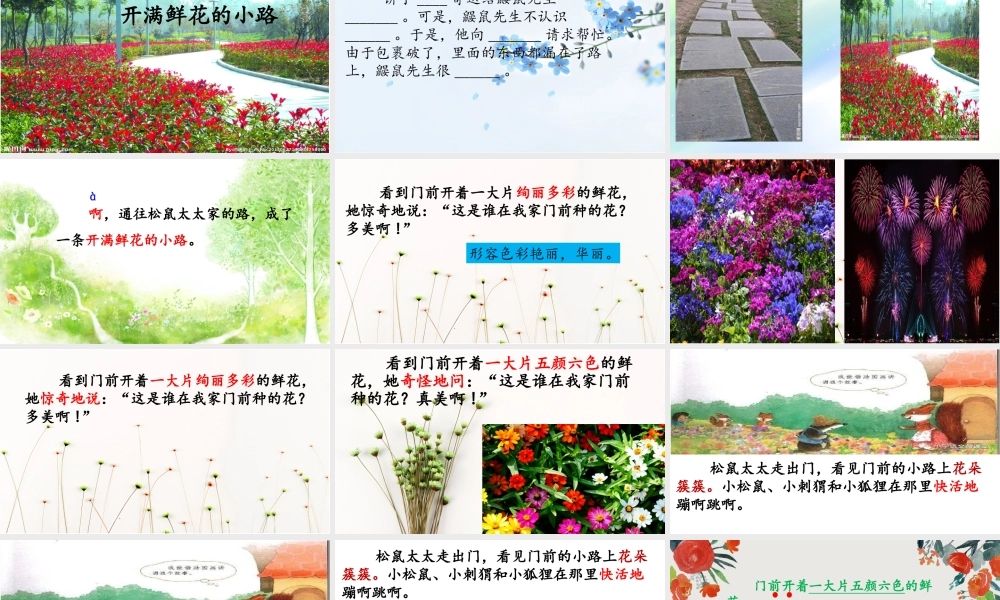 《3 开满鲜花的小路 》 第4套（省一等奖）优质课.pptx