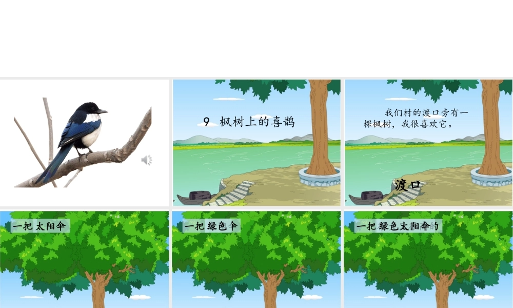 《9 枫树上的喜鹊5》【黎老师】【省级】优质课.ppt