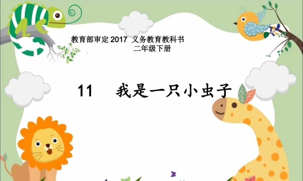 《11 我是一只小虫子 》 第3套（国家一等奖）优质课.pptx