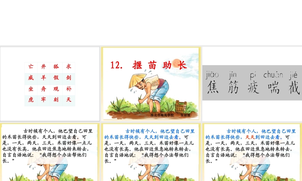 《12揠苗助长 》 第8套（省一等奖）优质课.ppt