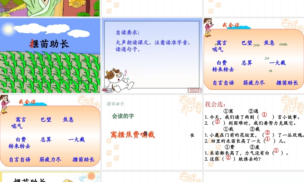 《12揠苗助长 》 第4套（省一等奖）优质课.ppt