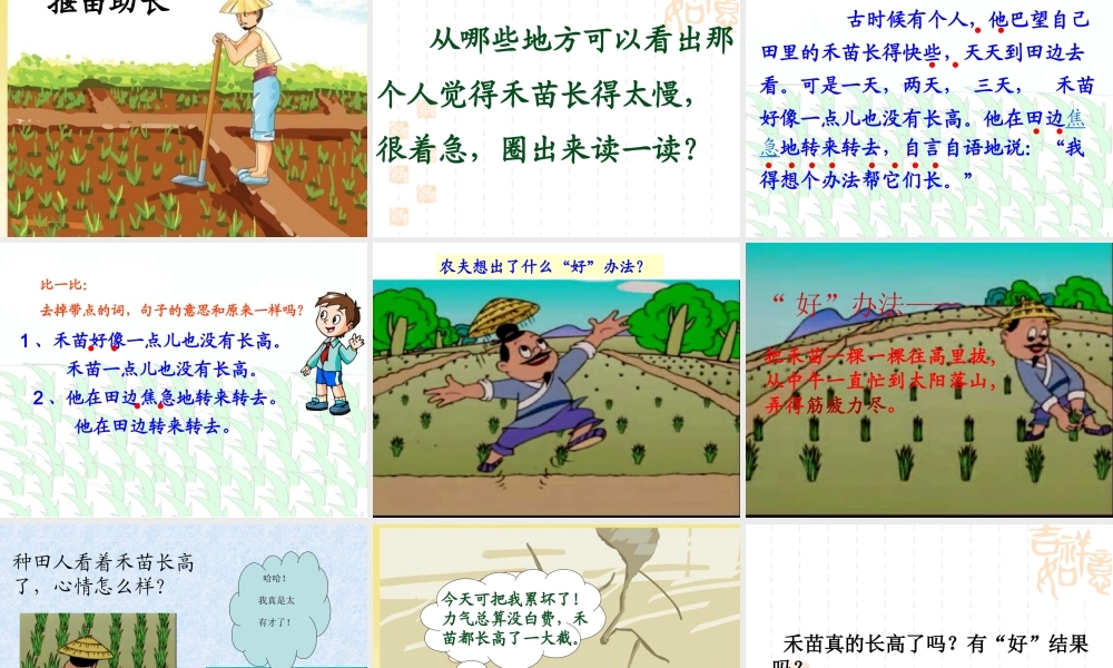 《12揠苗助长 》 第4套（省一等奖）优质课.ppt