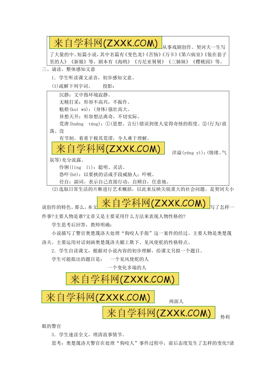 《7 变色龙》教案 新人教版.doc_第2页