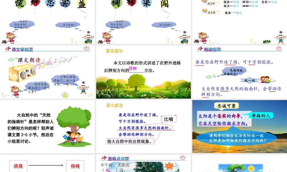 《17 要是你在野外迷了路 》 第6套（省一等奖）优质课.ppt