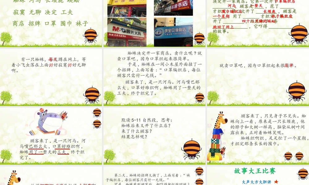 《20 蜘蛛开店 》 第4套（省一等奖）优质课.pptx