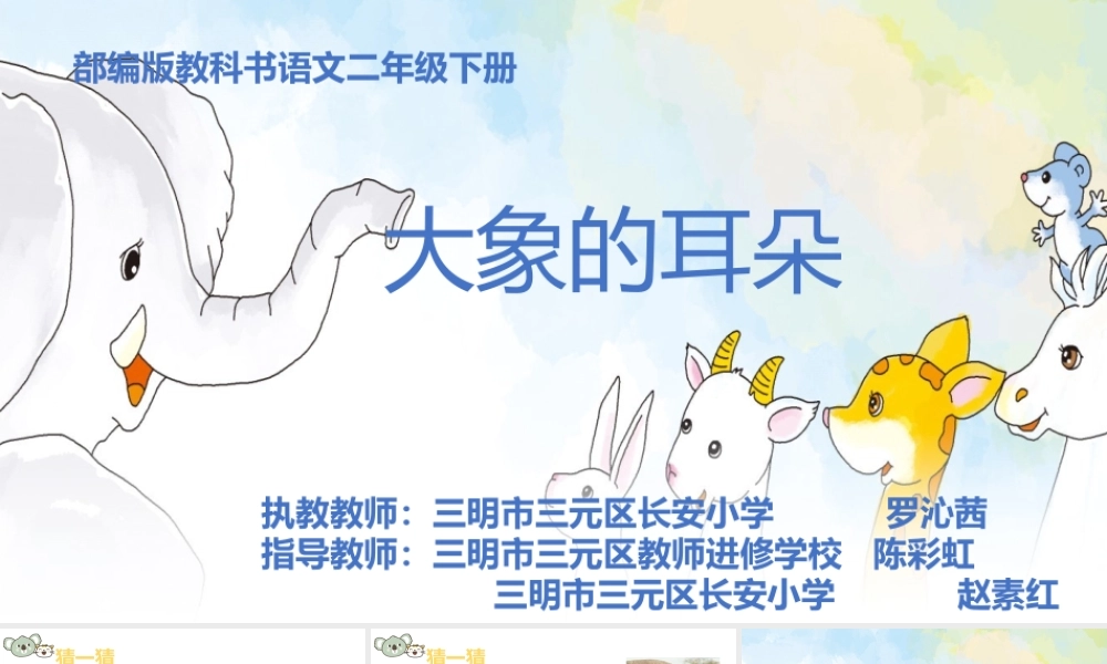 《19 大象的耳朵 》 第4套（省一等奖）优质课.pptx
