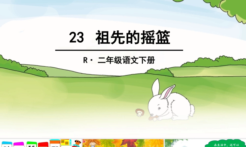 《23 祖先的摇篮 》 第3套（国家一等奖）优质课.ppt