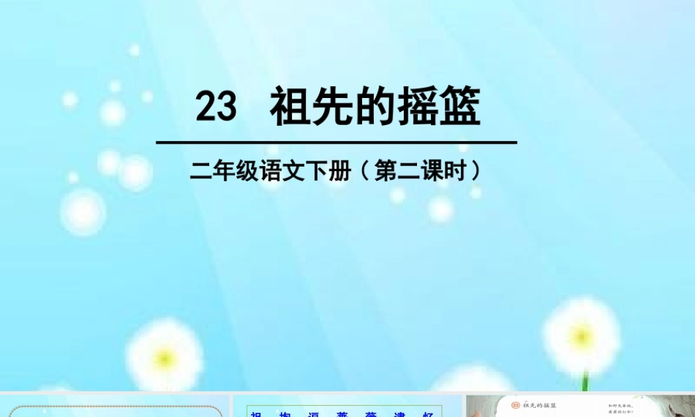 《23 祖先的摇篮4》【何老师】【省级】优质课.pptx