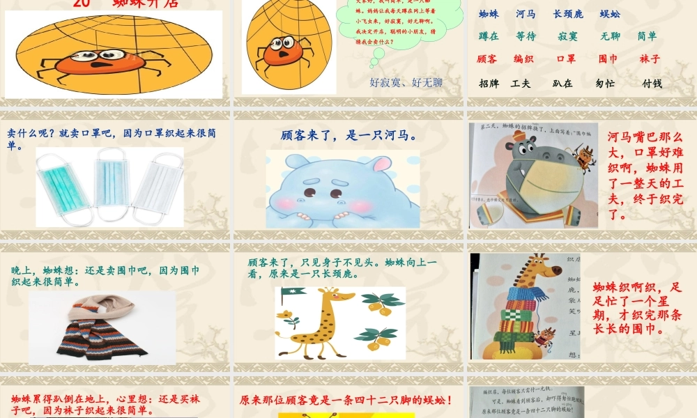 《20 蜘蛛开店3》优质课.pptx