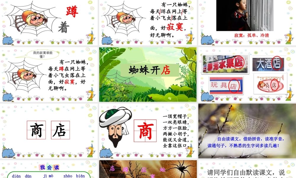 《20 蜘蛛开店 》 第1套（国家一等奖）优质课.ppt