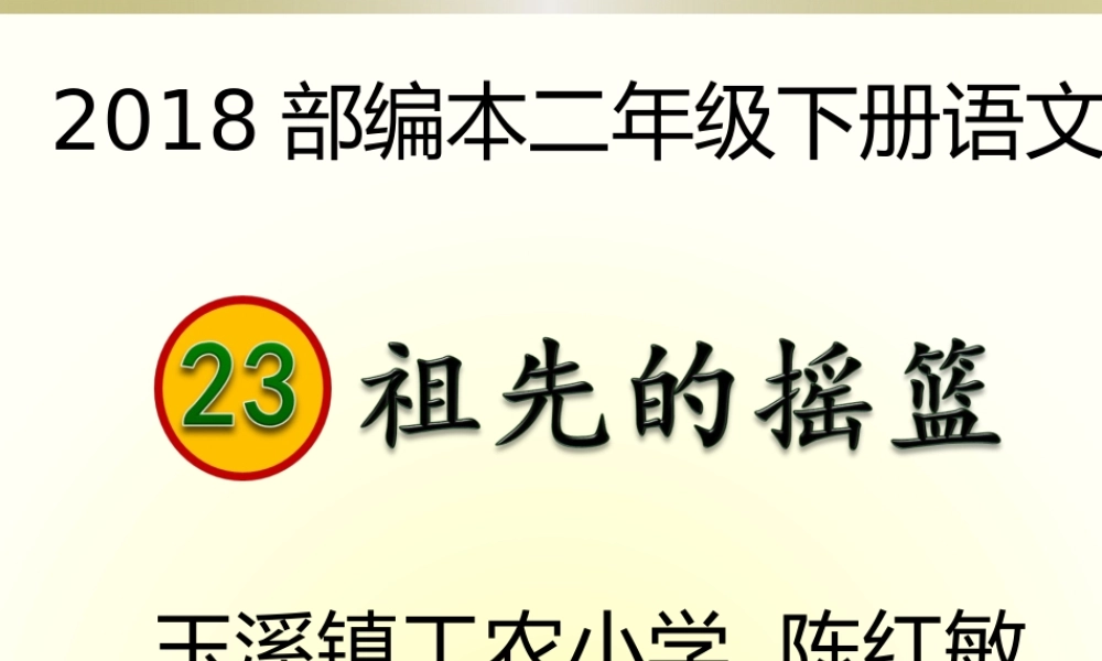 《23 祖先的摇篮1》优质课.pptx