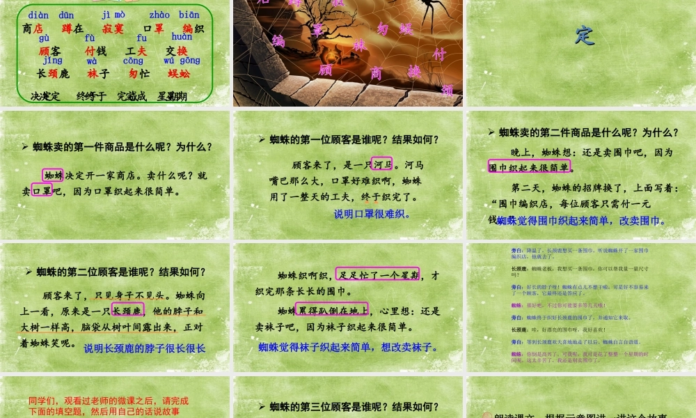 《20 蜘蛛开店2》优质课.ppt