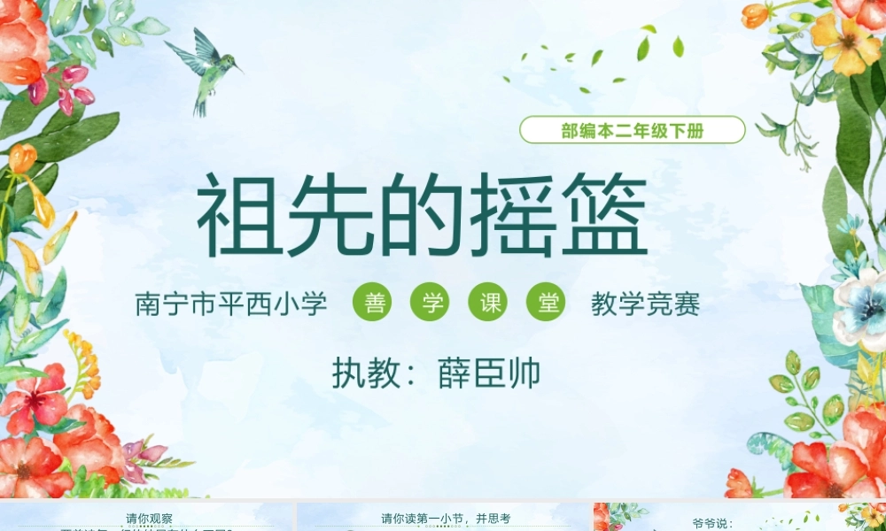 《23 祖先的摇篮 》 第1套（国家一等奖）优质课.pptx