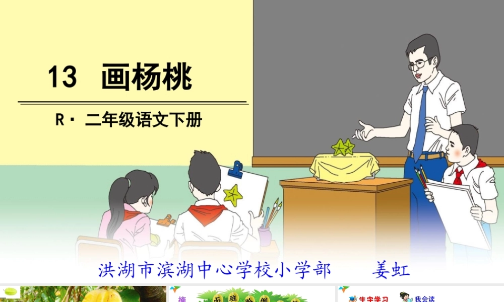 《13 画杨桃 》 第5套（省一等奖）优质课.ppt