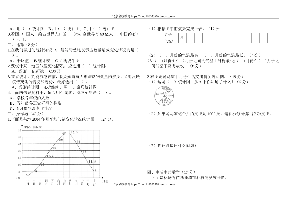 北师大版小学五年级数学下册第七单元测试卷.doc_第2页