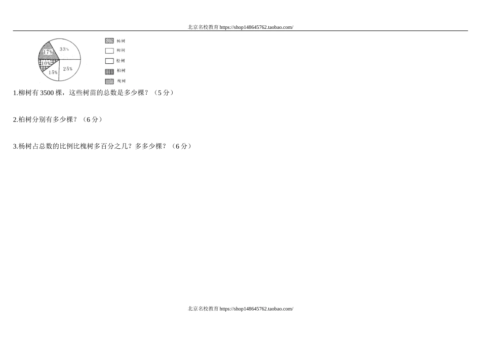 北师大版小学五年级数学下册第七单元测试卷.doc_第3页