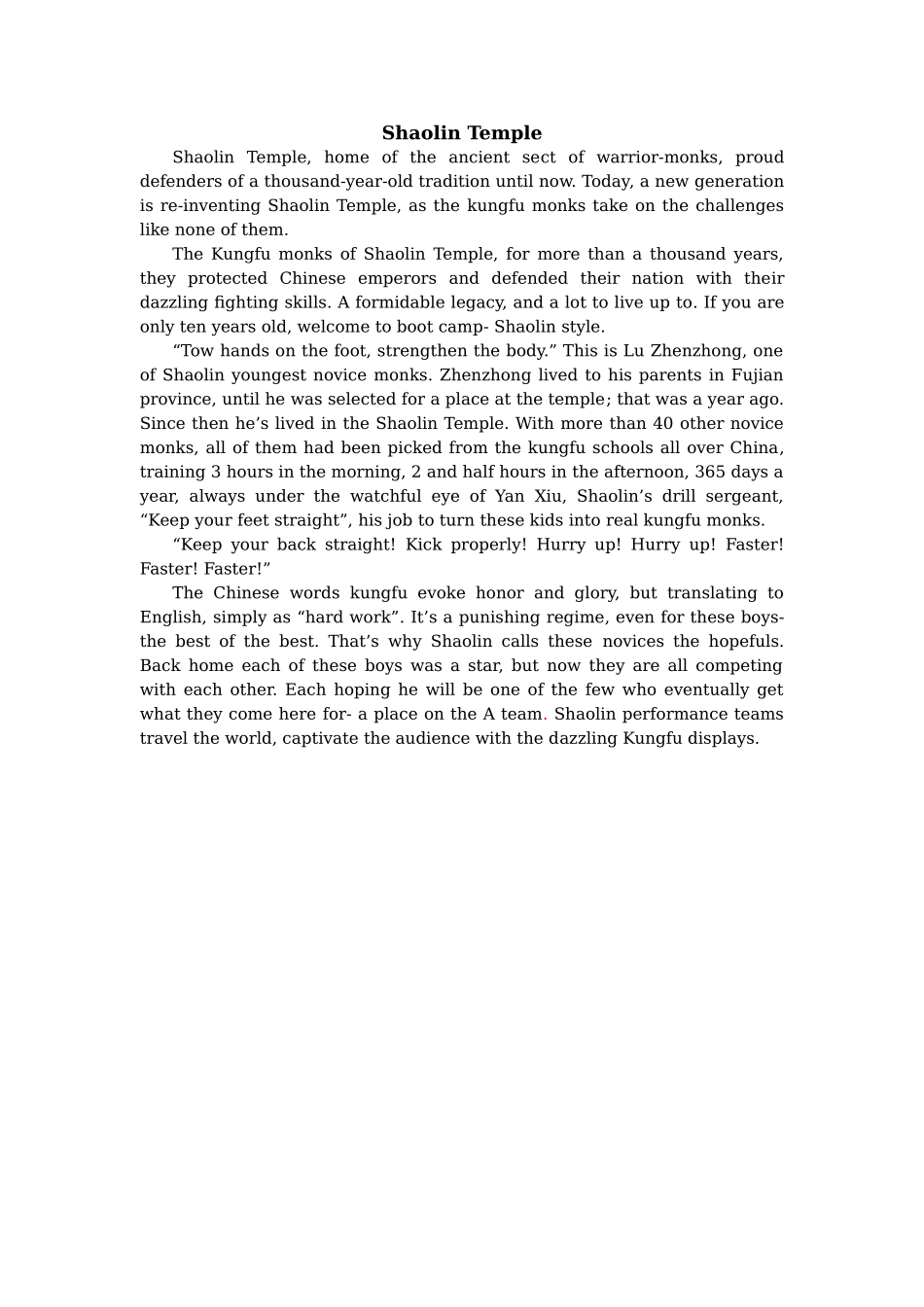 Shaolin Temple少林寺.doc_第1页