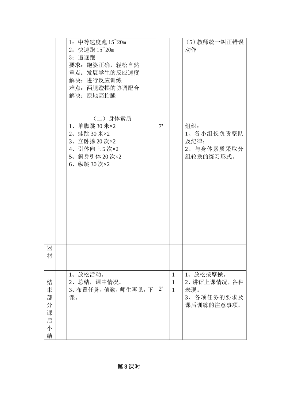 初中体育教案全集七年级(1).doc_第3页